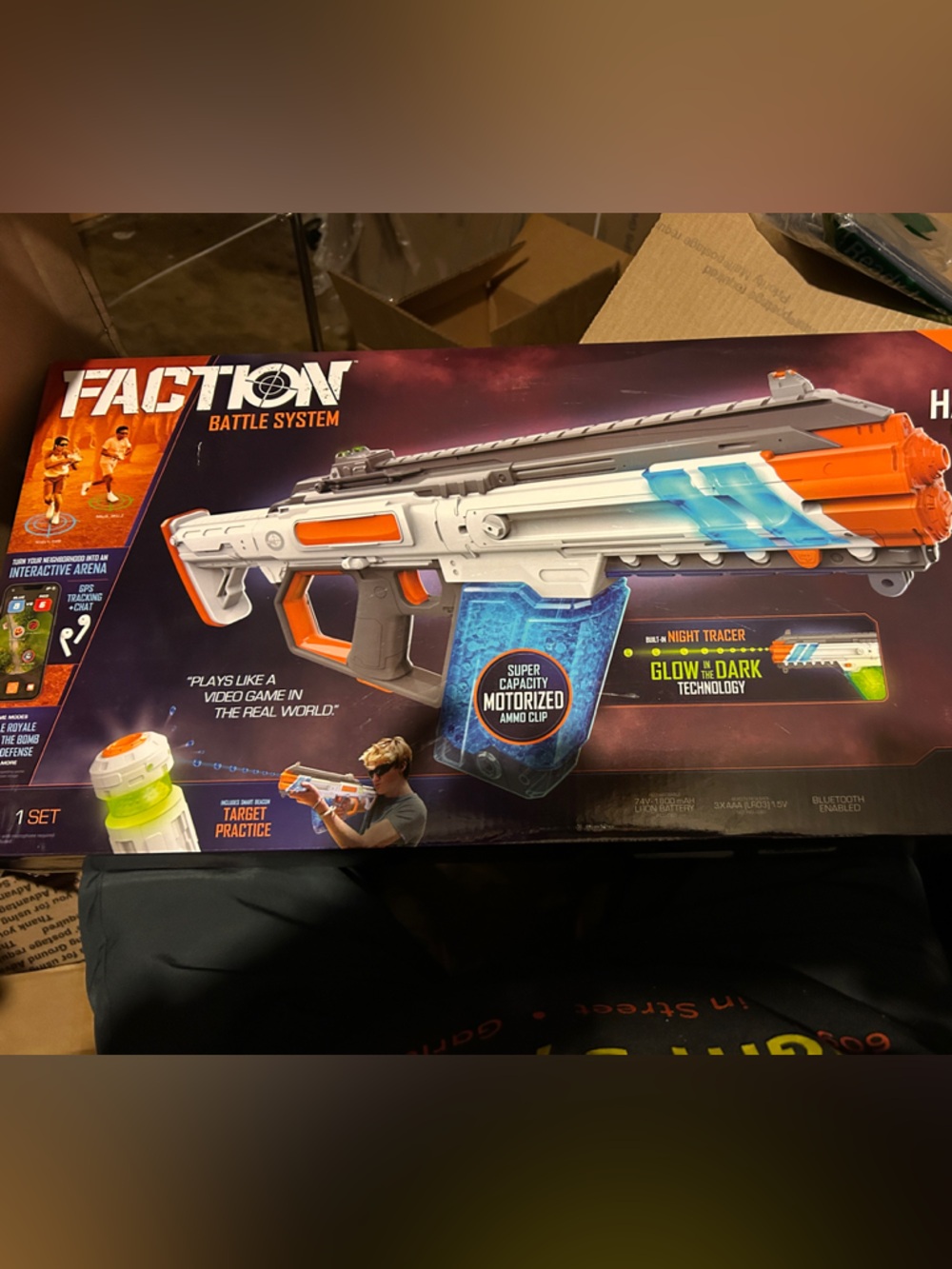 Kids Foam Blaster Toy - White & Orange